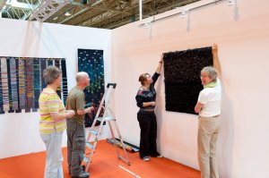 A few last minute adjustments at the Palatinate museum at Heidelberg.